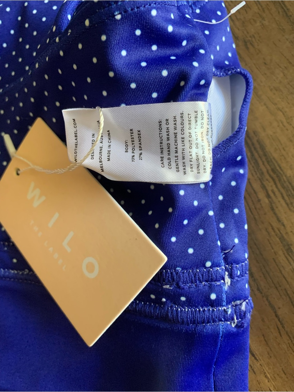 Willo Deep Blue Polka Dot Supportive Sports Bralette - Picture 3 of 8